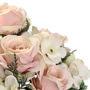 Juliet Rose/Hydrangea Bush - 50cmL / Blush -1