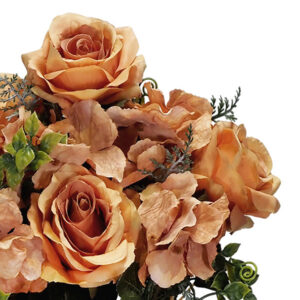 Juliet Rose/Hydrangea Bush - 50cmL / Orange -1