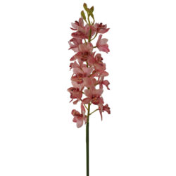 Artificial Cymbidium Orchid Spray - 85cmL / Mauve Pink -1