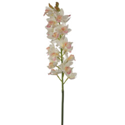 Artificial Cymbidium Orchid Spray 85cmL / White -1