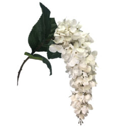 Hanging Hydrangea Stem - 115cmL / White -1