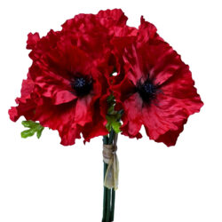 Artificial Poppy Bundle - 33cm / Red -1