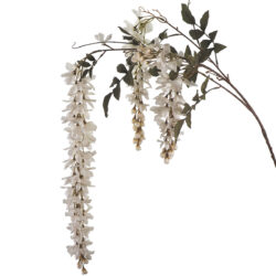 Artificial Hanging Wisteria - 150cmL / White -1