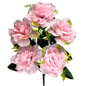 Lucy Peony Bush x 5 - 36cmL / Light Pink -1