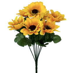Artificial Small Sunflower Bush - 27cmL