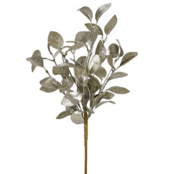 Ritzy Leaf Christmas Bush - 40cmL / Champagne Silver -1