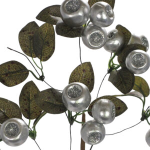 Shimmer/Glitter Gumnut Spray - 42cmL / Silver -1