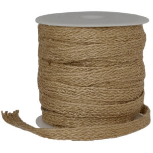 Vintage Herringbone Trim Ribbon - 10mm x 25mtr / Natural -1