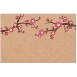 Cherry Blossom Kraft Card x 50 -1