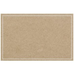 Kraft Card w/White Border x 50 -1