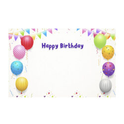 Birthday Flags & Balloons Card x 50 -1