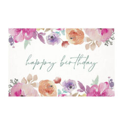 Pink Floral Birthday Card x 50 -1