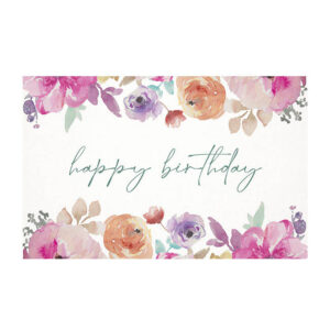Pink Floral Birthday Card x 50 -1