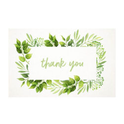 Thank You Leaf Border Card x 50 -1
