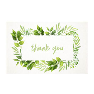 Thank You Leaf Border Card x 50 -1