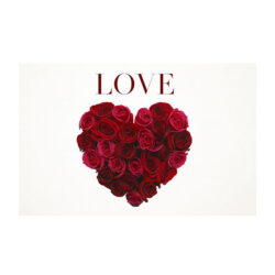 Red Roses Love Heart Card x 50 -1