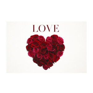 Red Roses Love Heart Card x 50 -1