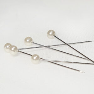 Round Head Pearl Pins x 144pcs / White -1