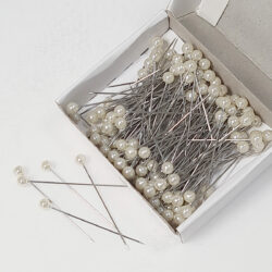 Round Head Pearl Pins x 144pcs / White