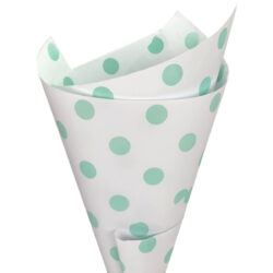 Paper w/Polka Dots - 50 x 70cm x30 sheets / White w/Pale Blue