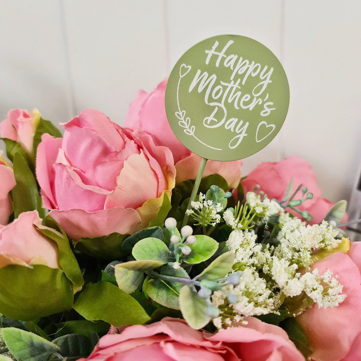 Happy Mother's Day Wooden Pick (Pack of 10pcs) / Sage -1