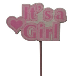 It's a Girl Wooden Pick x 10pcs / 26cmL -1