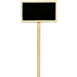 Wooden Blackboard Pick x 12pcs -  12cm x 7cm x 30cmL
