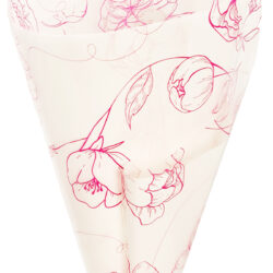Floral Vine Clear Poly Wrap - 37mic 50cm x 70cm x 100sheets / Beauty -1