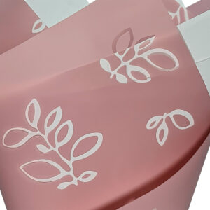 Leafy Branch Poly - 37mic 50cm x 70cm x 100sheets / Dusty Rose -1