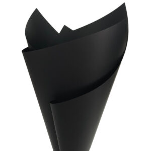 Premium Matte Poly Wrap - 65mic - 50cm x 70cm x 100sheets / Black -1