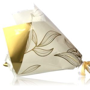 Solid Colour Cello Wrap - 37mic - 50cm x 70cm x 100sheets / Gold -1