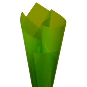 Solid Colour Cello Wrap - 37mic - 50cm x 70cm x 100sheets / Lime Green -1