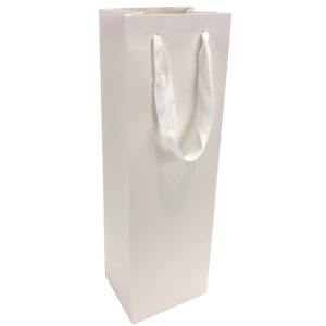 Wine Paper Bag x 12 - 210g - 11cm x 9cm x 35cmL / White