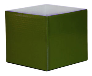 Small Flower Box - Gloss - 13cm x 13cm x 11.5cmH / Olive