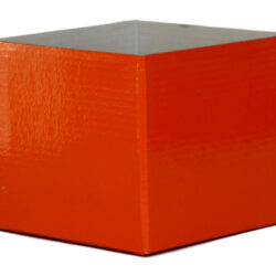 Small Flower Box - Gloss - 13cm x 13cm x 11.5cmH / Orange