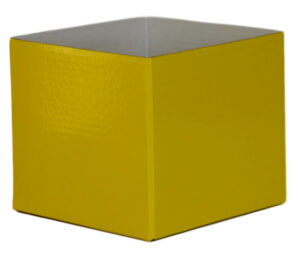 Small Flower Box - Gloss - 13cm x 13cm x 11.5cmH / Yellow