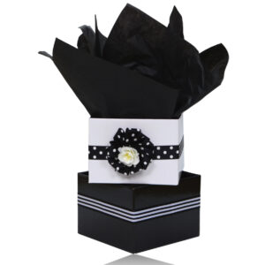 A Medium Flower Box - Gloss - 17cm x 17cm x 12cmH / Black -1