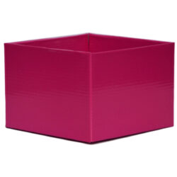 Medium Flower Box - Gloss - 17cm x 17cm x 12cmH / Cerise
