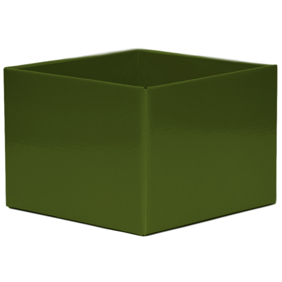 Medium Flower Box - Gloss - 17cm x 17cm x 12cmH / Olive