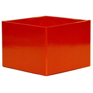 Medium Flower Box - Gloss - 17cm x 17cm x 12cmH / Orange