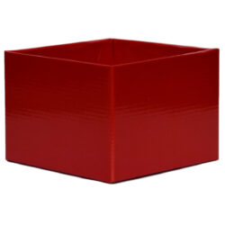 Medium Flower Box - Gloss - 17cm x 17cm x 12cmH / Red