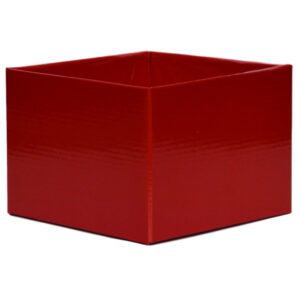 Medium Flower Box - Gloss - 17cm x 17cm x 12cmH / Red