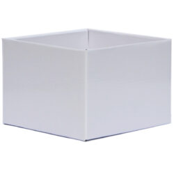 Medium Flower Box - Gloss - 17cm x 17cm x 12cmH / White