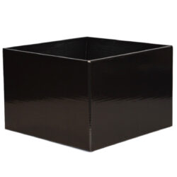 Large Flower Box - Gloss - 220mm x 220mm x 140mmH / Black