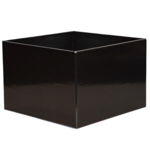 Large Flower Box - Gloss - 220mm x 220mm x 140mmH / Black