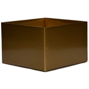 Large Flower Box - Gloss - 220mm x 220mm x 140mmH / Gold
