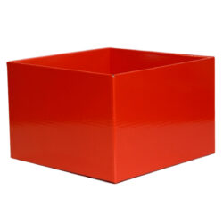 Large Flower Box - Gloss - 220mm x 220mm x 140mmH / Red