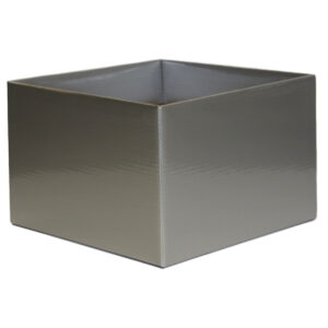 Large Flower Box - Gloss - 220mm x 220mm x 140mmH / Silver