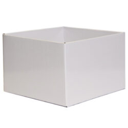 Large Flower Box - Gloss - 220mm x 220mm x 140mmH / White