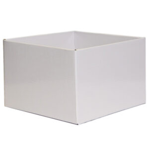 Large Flower Box - Gloss - 220mm x 220mm x 140mmH / White
